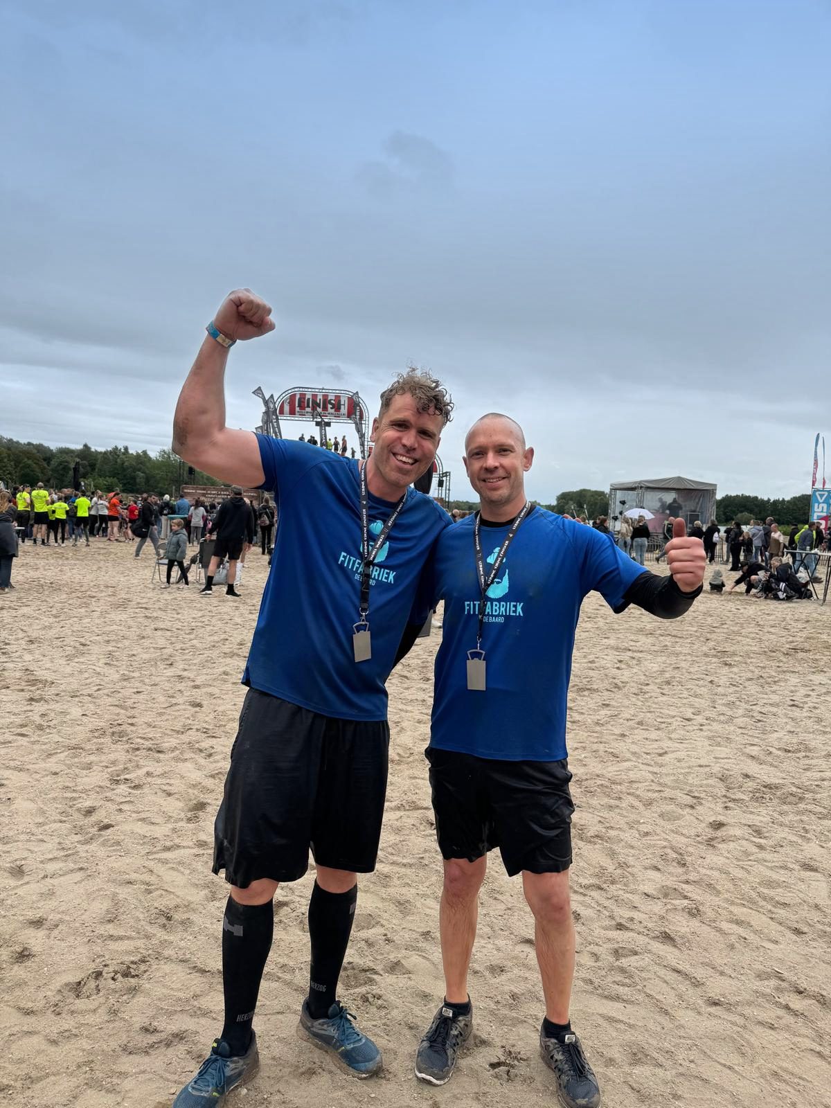 Jan Pieter Makkink na afloop van een obstacle run